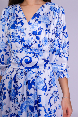 Rochie OLGA midi cu  imprimeu floral engros [4]