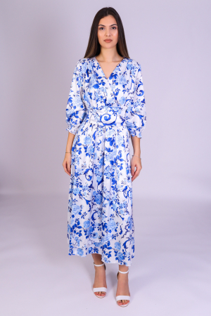 Rochie OLGA midi cu  imprimeu floral engros [1]