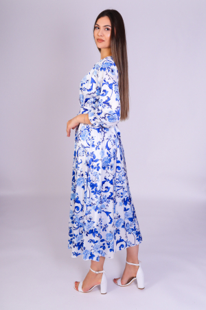 Rochie OLGA midi cu  imprimeu floral engros [2]