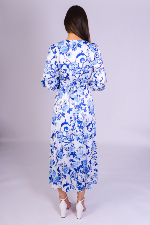 Rochie OLGA midi cu  imprimeu floral engros [3]