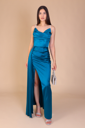 Rochii de Ocazie - Rochie TEO din Tafta, cu Bretele, Engros