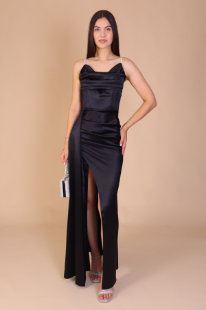 Rochii de Ocazie - Rochie TEO din Tafta, cu Bretele, Engros