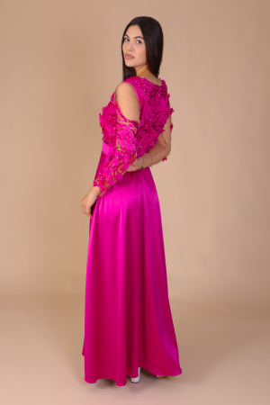 Rochie VANESSA de Ocazie, din Tafta si Flori 3D [3]