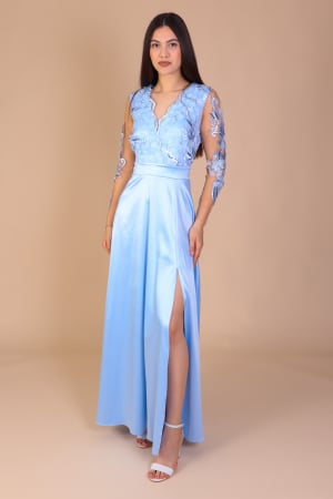 Rochie VANESSA de Ocazie, din Tafta si Flori 3D [0]