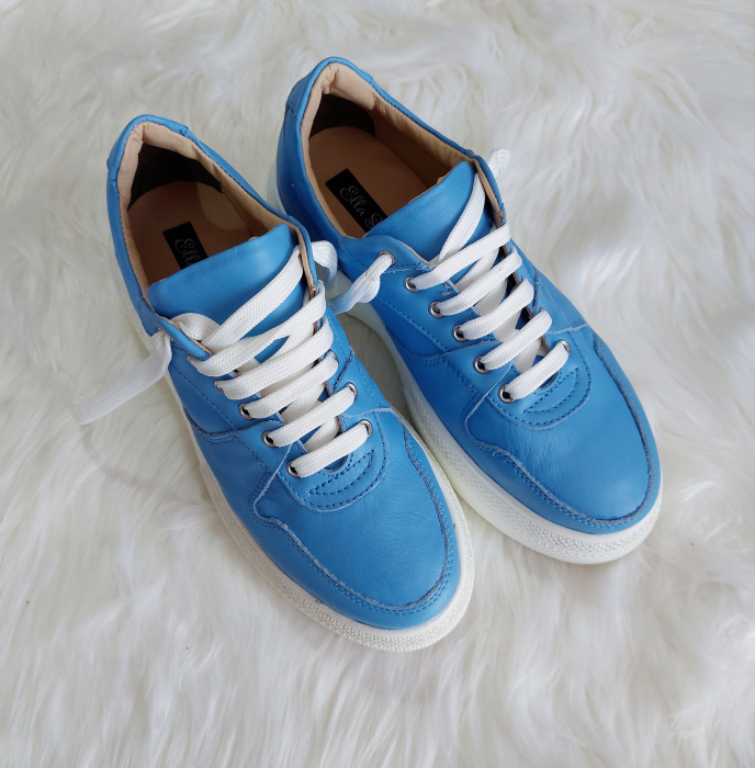 Adidas din piele naturala Asty bleu [2]