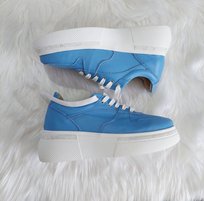 Adidas din piele naturala Asty bleu [3]