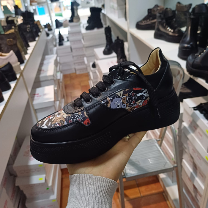 Adidas din piele naturala Asty imprimeu catei [2]