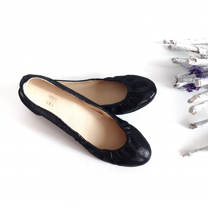 Balerini piele naturală cu elastic [2]