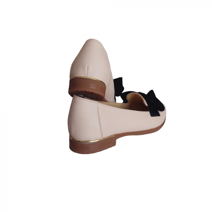 Mocasini piele naturală cu funda [3]