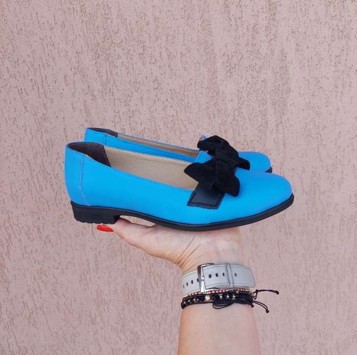 Mocasini piele naturală cu funda [2]