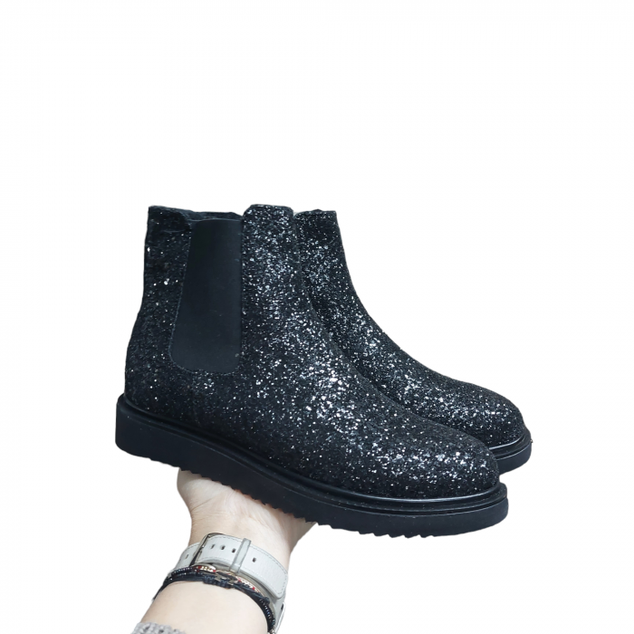 Botine din gliter cu elastic [3]