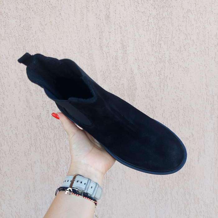 Botine din piele naturala cu elastic [3]
