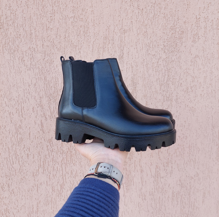 Botine din piele naturala cu elastic [2]