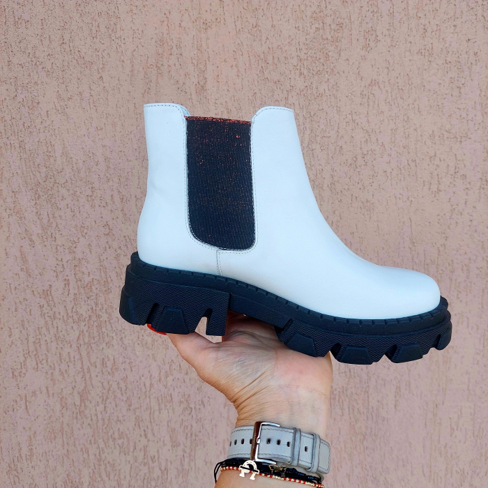 Botine din piele naturala cu elastic [2]