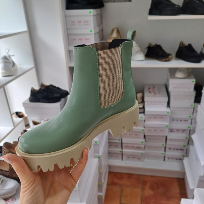 Botine din piele naturala cu elastic [2]