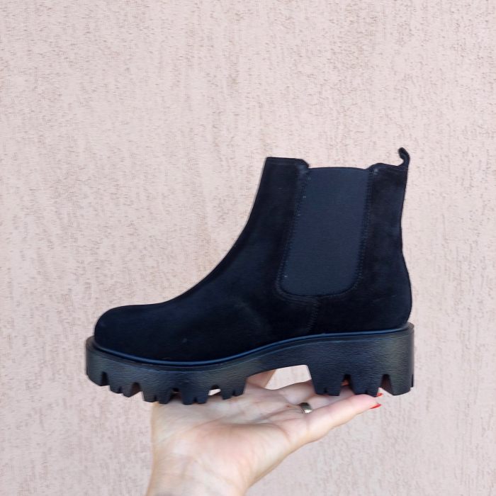 Botine din piele naturala cu elastic [2]