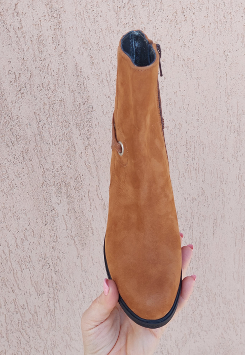 Botine elegante din piele naturala maro [3]