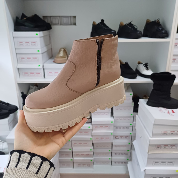 Botine scurte piele naturală - platformă [2]