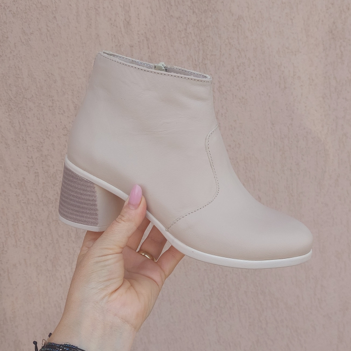 Botine scurte toc gros piele naturala [2]