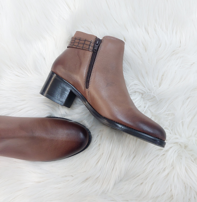 Botine scurte toc gros piele naturala [2]