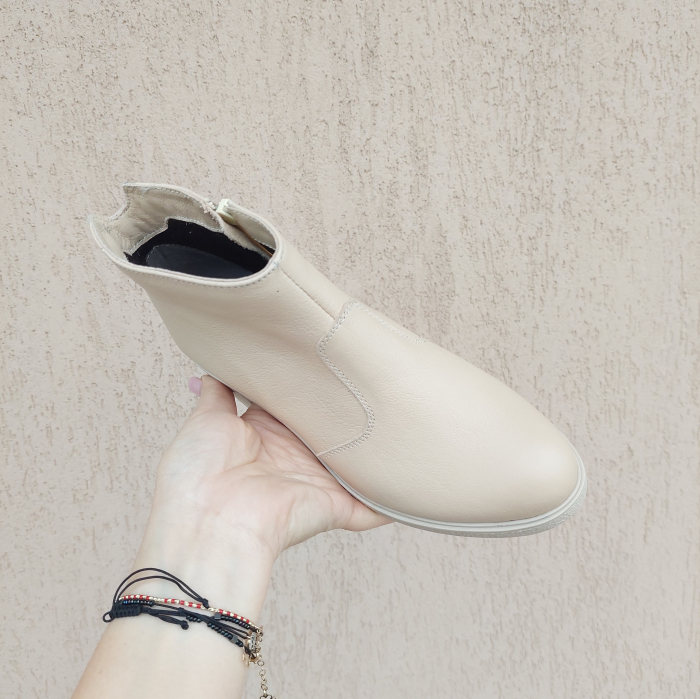 Botine scurte toc gros piele naturala [3]