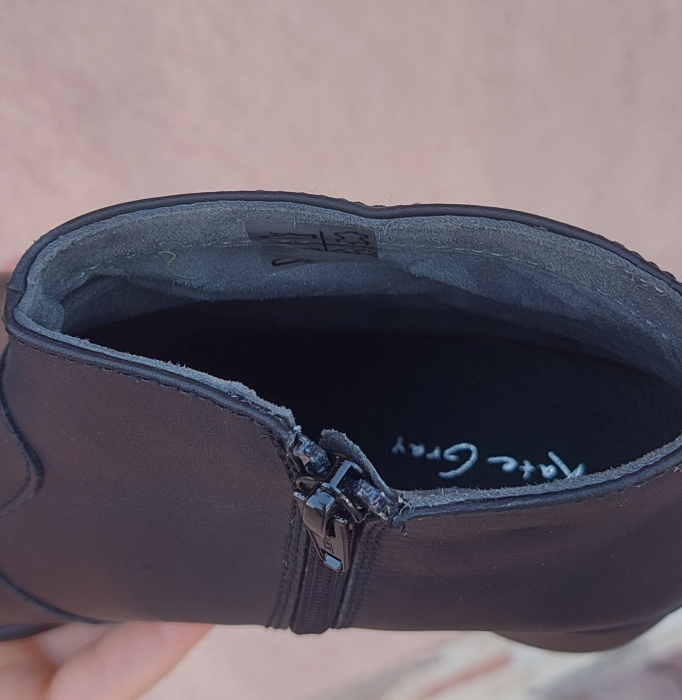 Botine scurte toc gros piele naturala [2]