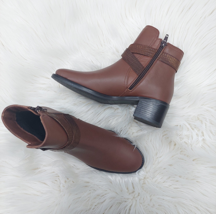 Botine scurte toc gros piele naturala [2]