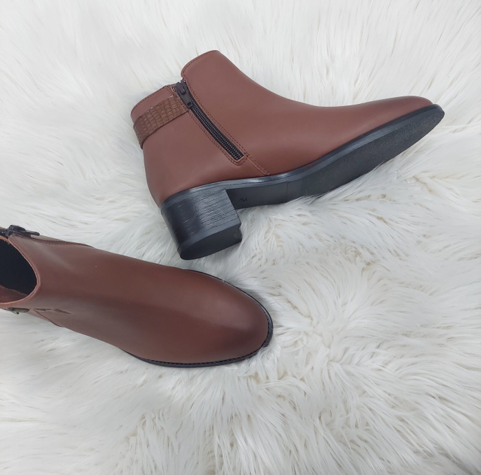 Botine scurte toc gros piele naturala [2]