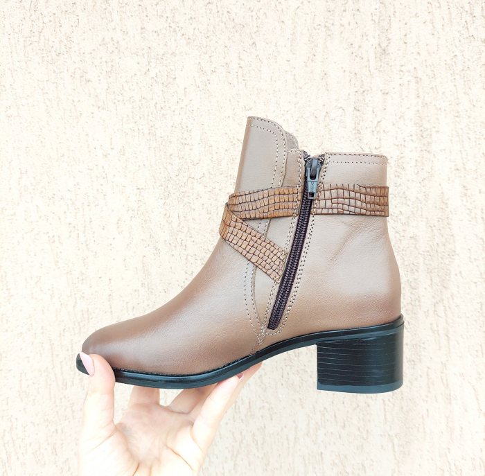 Botine scurte toc gros piele naturala [2]