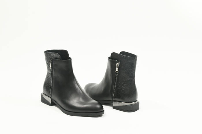 Botine Arizona piele naturala cu toc decorativ metalic [2]