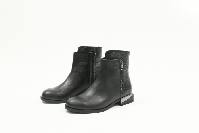 Botine Arizona piele naturala cu toc decorativ metalic [3]