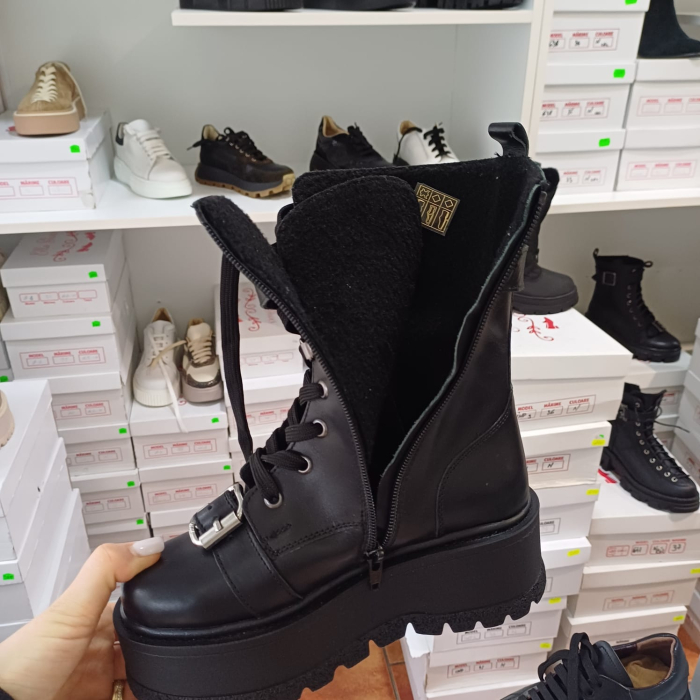 Ghete Amanda platforma cu catarame din pielenaturala [2]