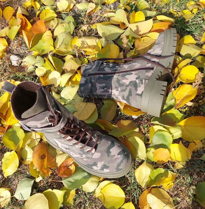 Ghete Combat  baretă din piele naturală [3]