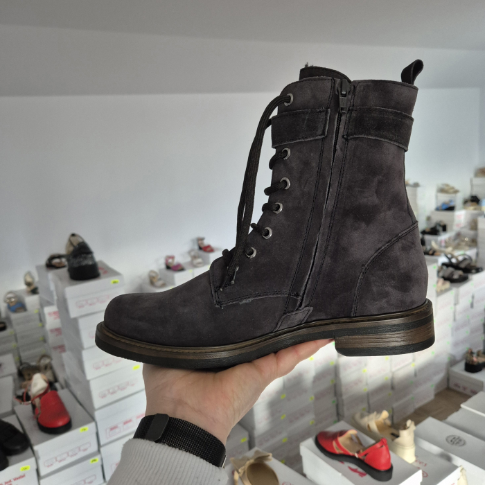 Ghete cu catarama din piele naturala velur [2]