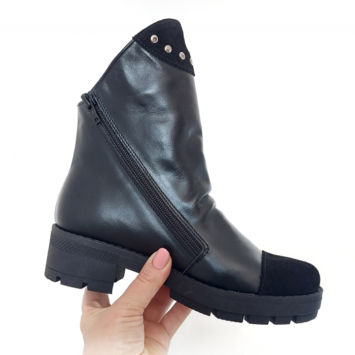 Ghete din piele naturala cu fermoar - 40 [2]