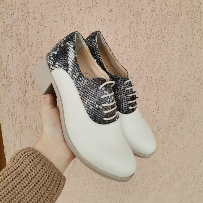 Pantofi din piele naturala cu șiret [3]