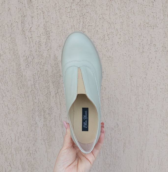 Pantofi din piele naturală cu elastic [3]