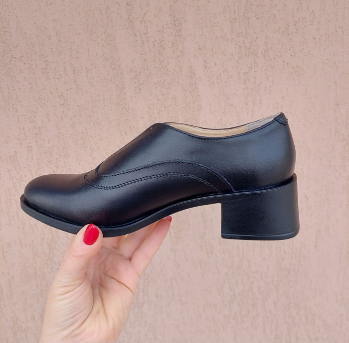 Pantofi din piele naturala cu elastic [2]