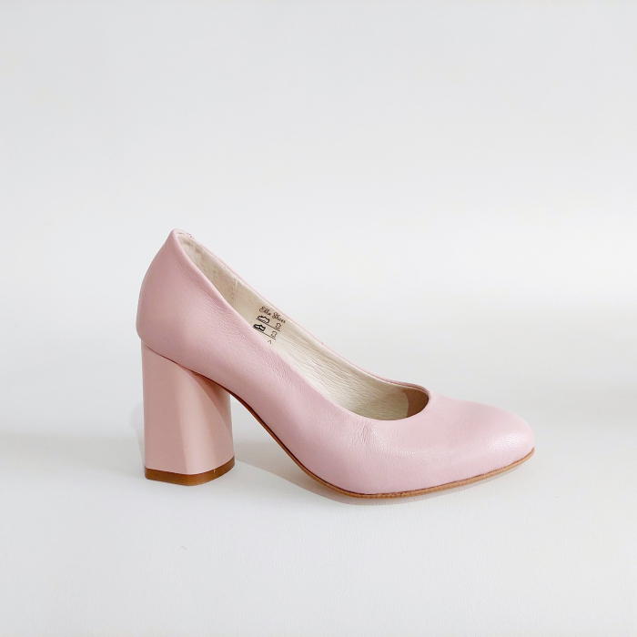 Pantofi office rose toc gros [2]