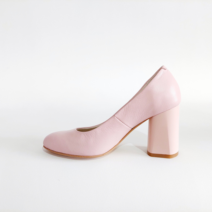 Pantofi office rose toc gros [3]