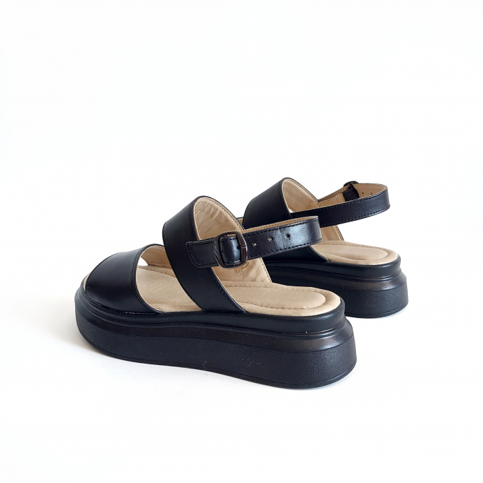 Sandale Elsa piele naturală- negru [4]
