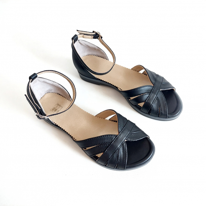 Sandale Iris piele naturală negru [3]