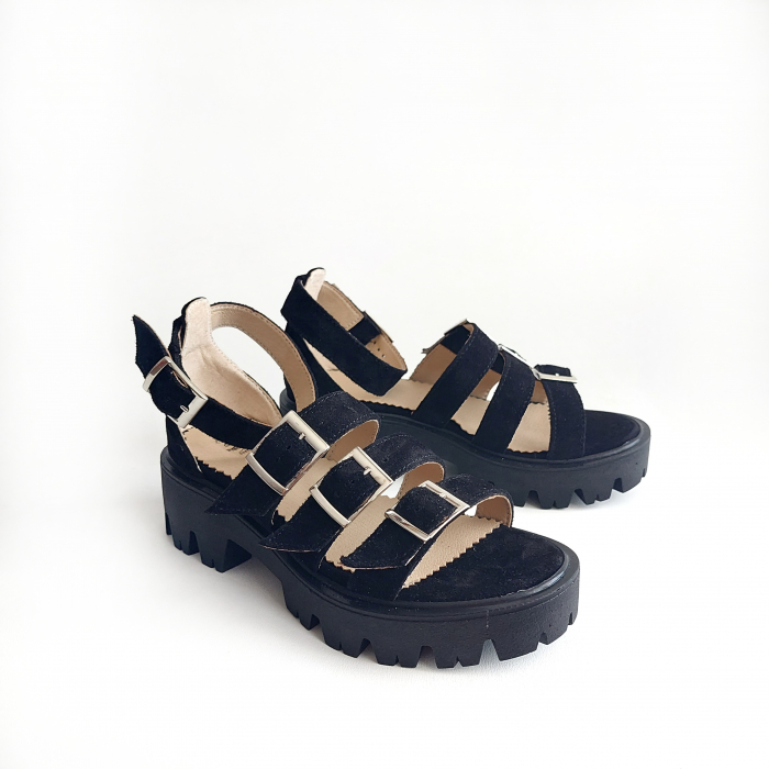 Sandale Glady cu 4 barete din piele naturala [2]