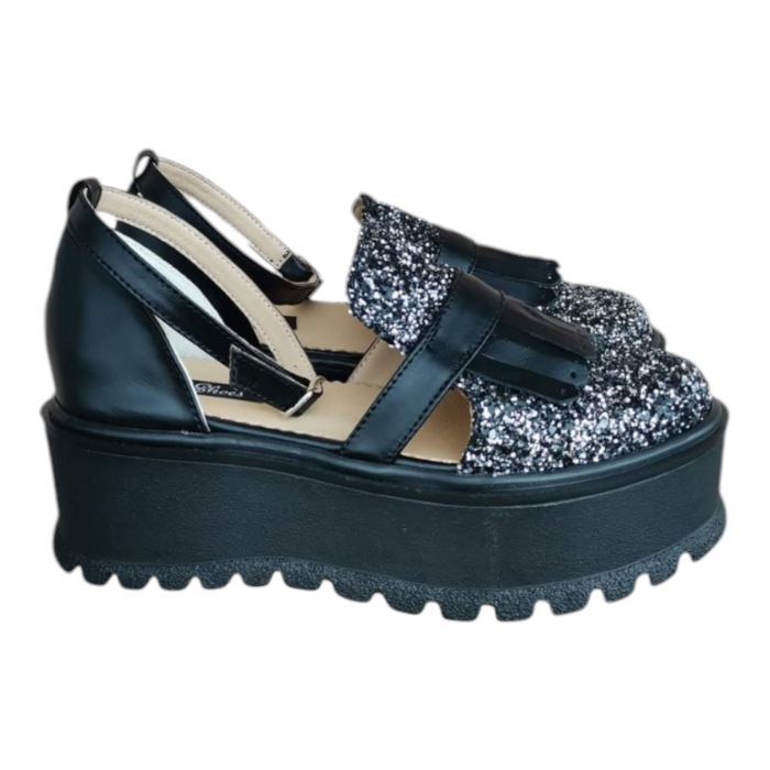 Sandale Nina piele naturala & gliter [2]