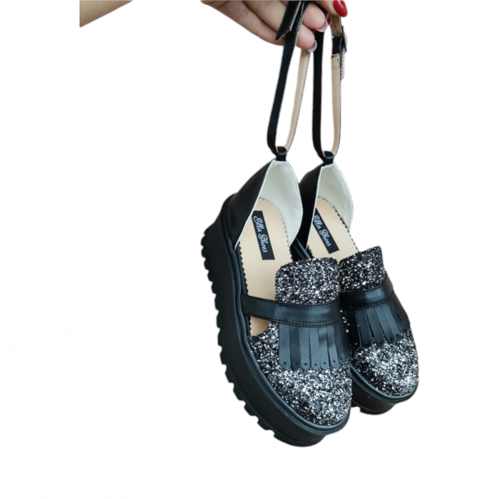 Sandale Nina piele naturala & gliter [3]
