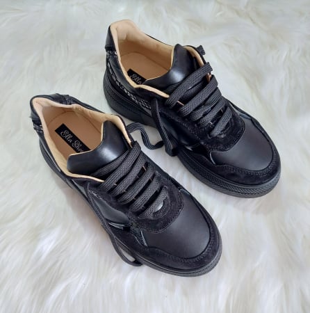 Adidas Asty negru  din piele naturala [2]