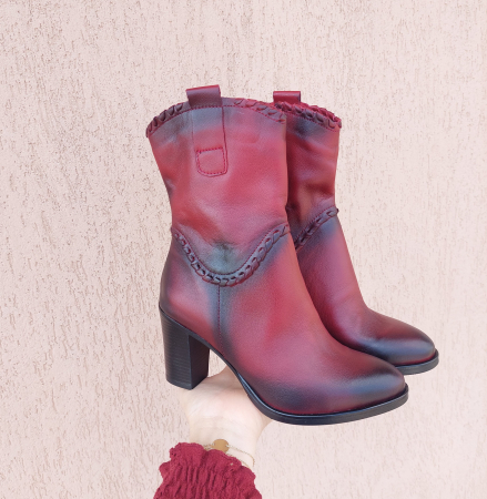 BLACK FRYDAY - 100% Piele naturală - Botine elegante din piele naturala