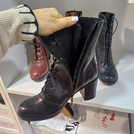 Botine înalte din piele naturala cu siret [1]