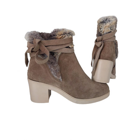 Botine KETRIN din piele intoarsa - guler blana [1]