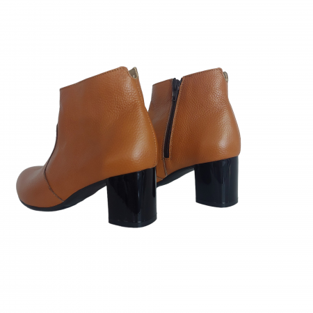 Botine scurte Ketrin toc gros piele naturala [1]